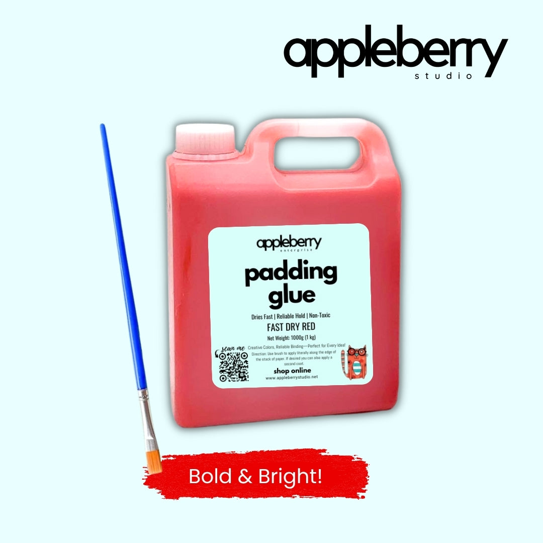 Padding Glue RED ( for DIY Notepad ) FREE BRUSH