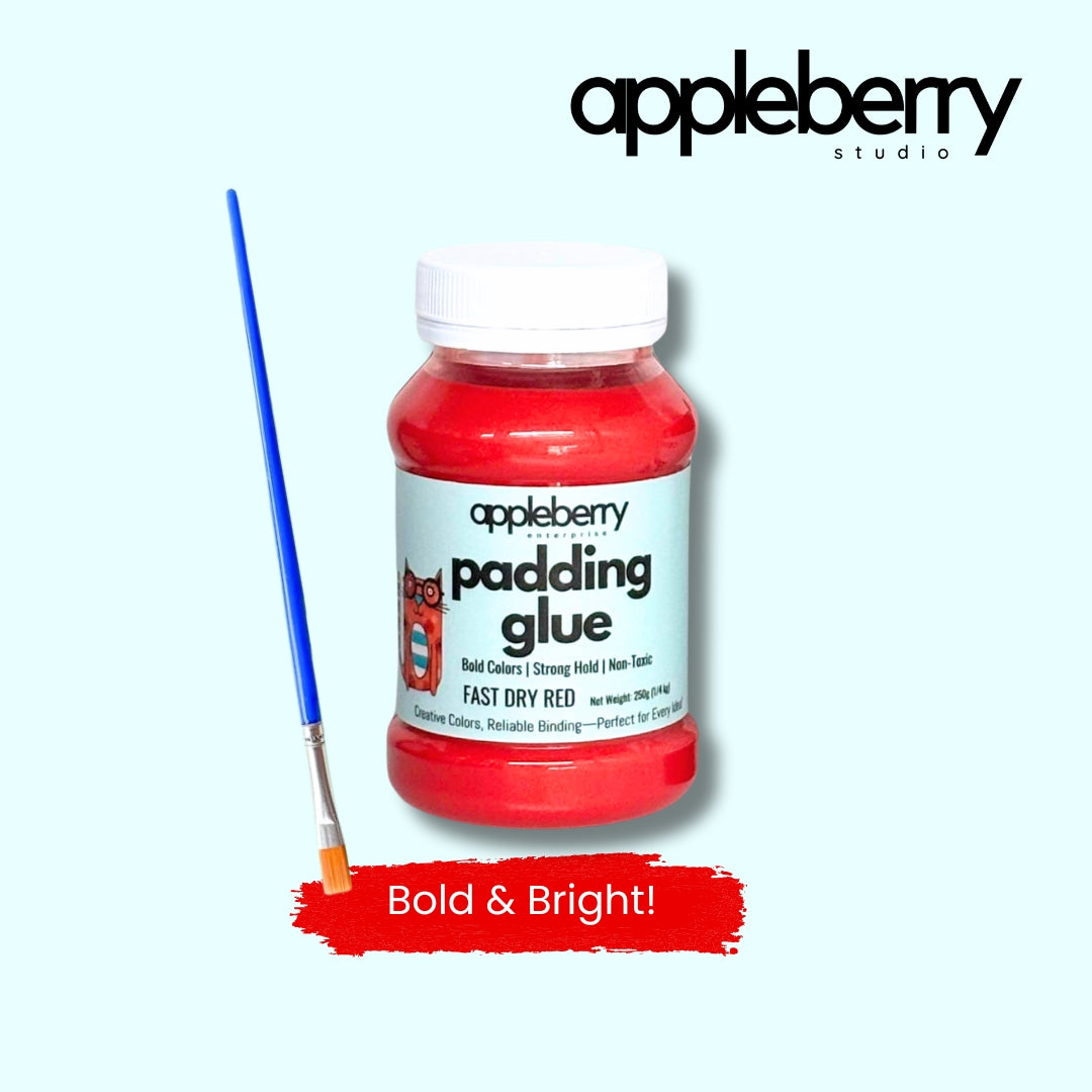 Padding Glue RED ( for DIY Notepad ) FREE BRUSH