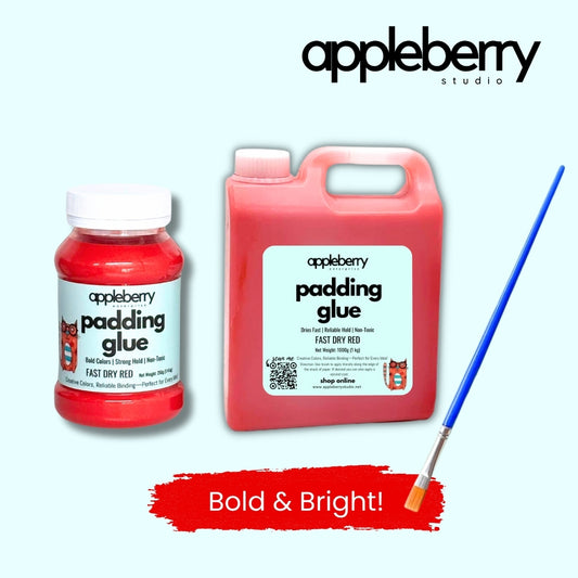 Padding Glue RED ( for DIY Notepad ) FREE BRUSH