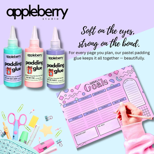 Colored Padding Glue in easy squeeze bottle 100mL