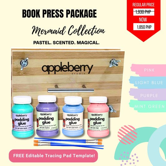 BOOK PRESS / PAD PRESS with PADDING GLUE Mermaid Collection Set