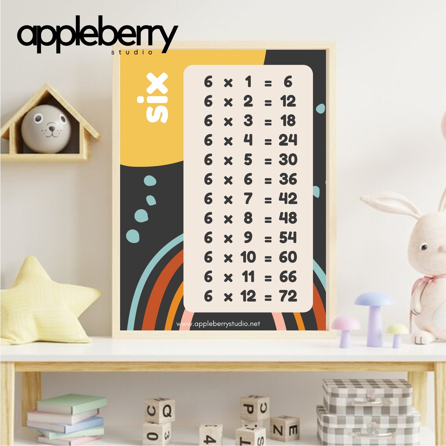 Boho Times Table Chart (Printable PDF)